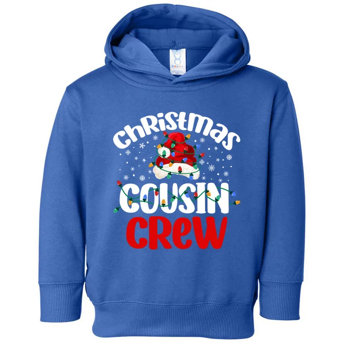 Christmas Cousin Crew Santa Hat Matching Xmas Family Pajamas Gift Toddler Hoodie