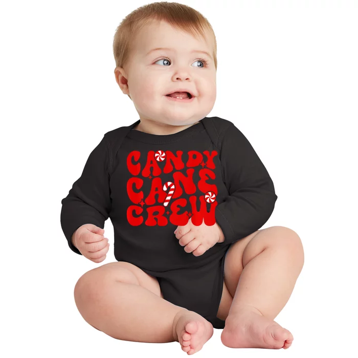 Candy Cane Crew Pajamas Matching Group Family Candy Lovers Baby Long Sleeve Bodysuit