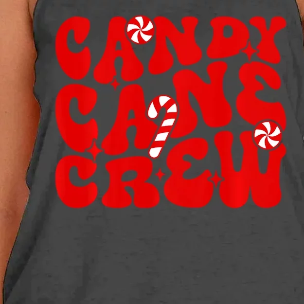 Candy Cane Crew Pajamas Matching Group Family Candy Lovers Women's Knotted Racerback Tank