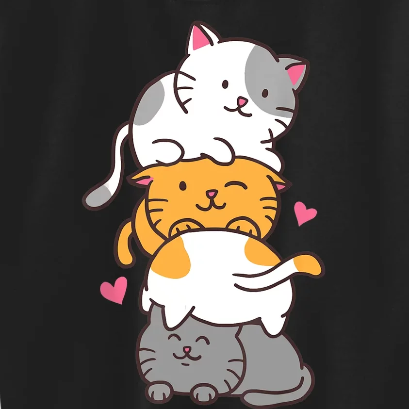 Cat Cats Cute Kitty Pile Anime Kawaii Neko Gift TShirt Kids Sweatshirt