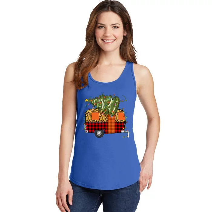 Camping Christmas Camper Camping Car Christmas Tree Lights Gift Ladies Essential Tank