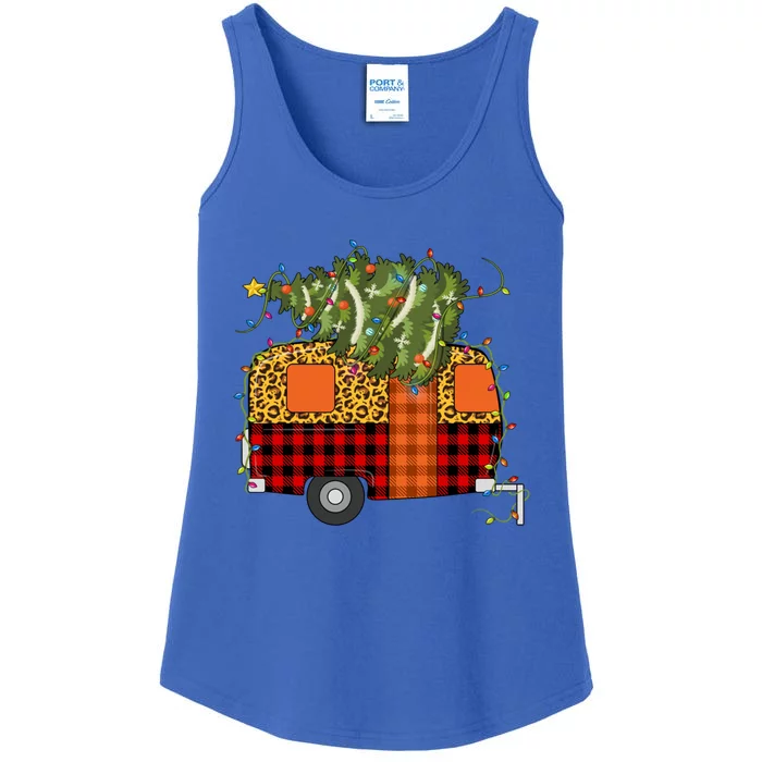 Camping Christmas Camper Camping Car Christmas Tree Lights Gift Ladies Essential Tank