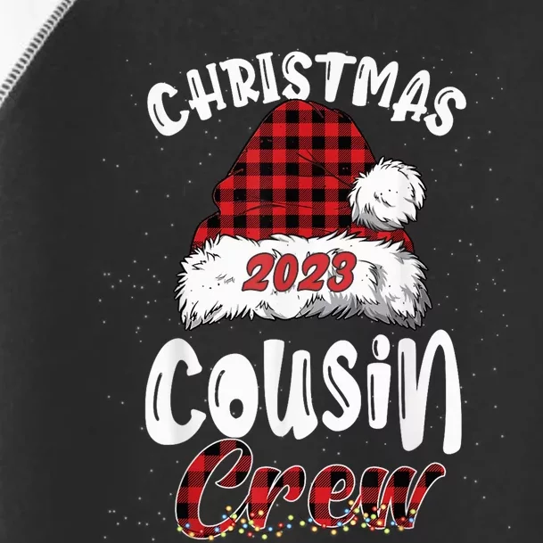 Christmas Cousin Crew Buffalo Red Plaid Pajamas Family Xmas Toddler Fine Jersey T-Shirt