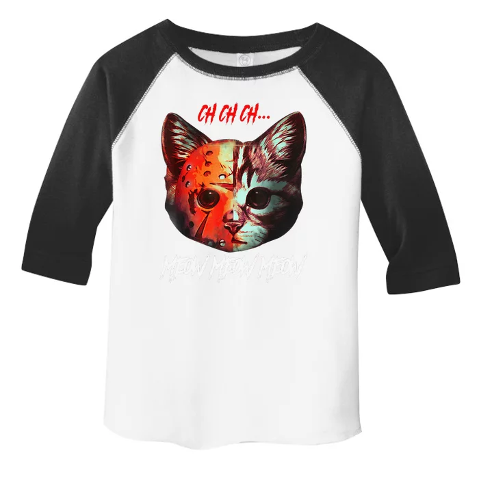 Ch Ch Ch Meow Meow Meow Scary Halloween Cat Funny Toddler Fine Jersey T-Shirt