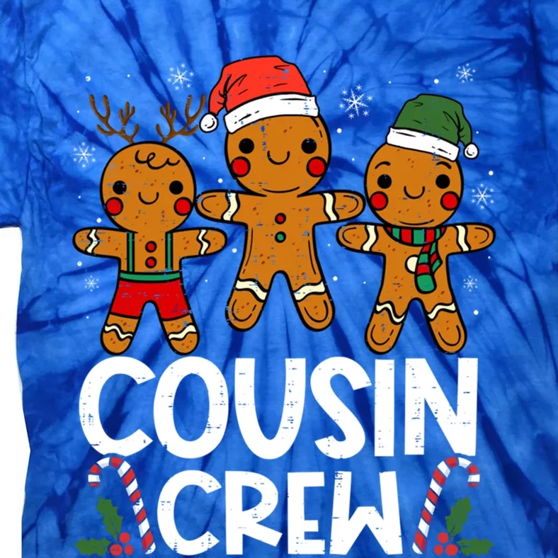 Christmas Cousin Crew Gift Cookies Gingerbread Xmas Meaningful Gift Tie-Dye T-Shirt