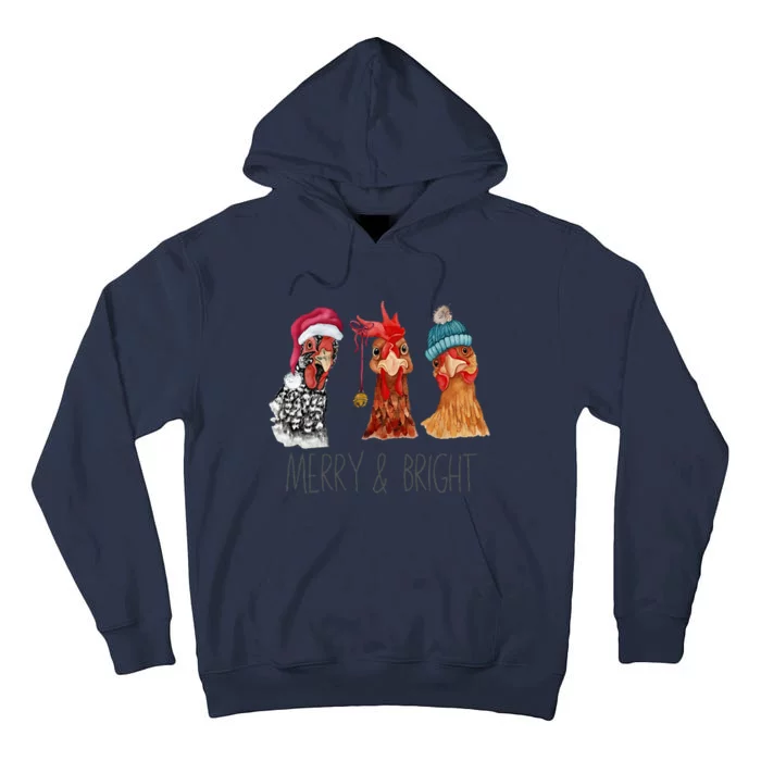 Cute Chickens Christmas Christmas Farm Animal Funny Holiday Tall Hoodie