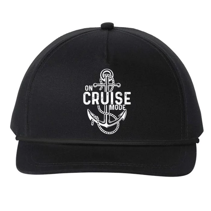 Cool Cruisinggiftmode Cruise Vacation Trip Funny Gift Snapback Five-Panel Rope Hat