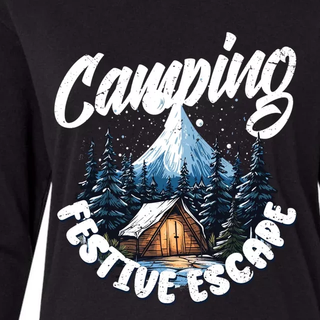 Camping Christmas Camper Camping Lover Gift Womens Cotton Relaxed Long Sleeve T-Shirt