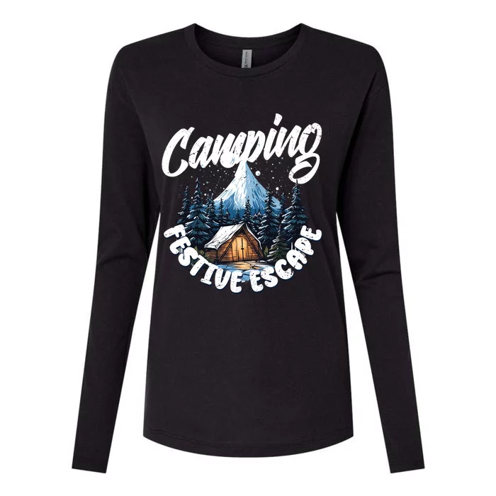 Camping Christmas Camper Camping Lover Gift Womens Cotton Relaxed Long Sleeve T-Shirt