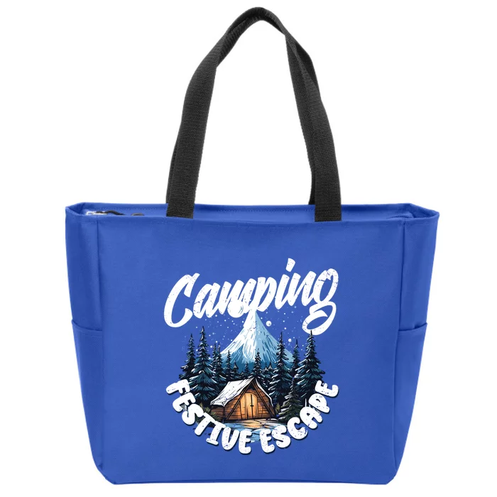 Camping Christmas Camper Camping Lover Gift Zip Tote Bag