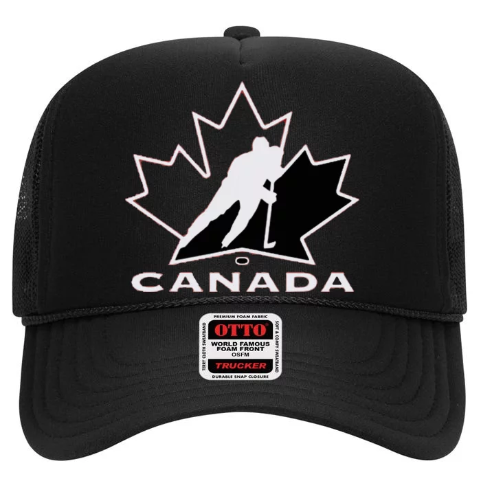 Canada Canadian Canada Flag Canada High Crown Mesh Trucker Hat