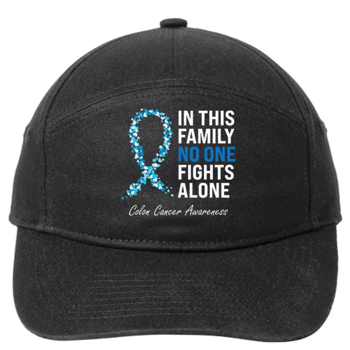 Colorectal Cancer Colon Cancer Blue Ribbon 7-Panel Snapback Hat