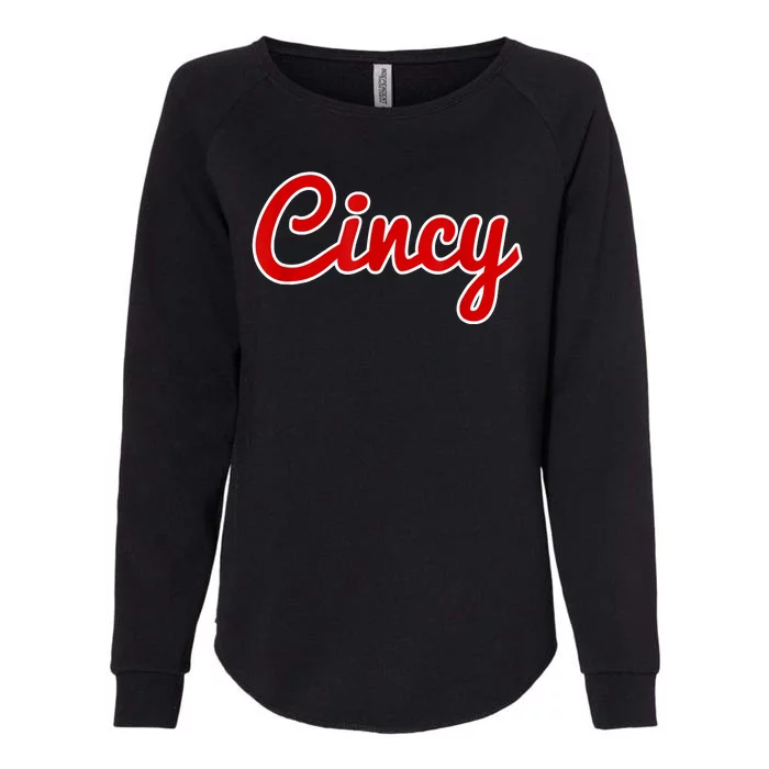 Cincy Cincinnati Womens California Wash Sweatshirt