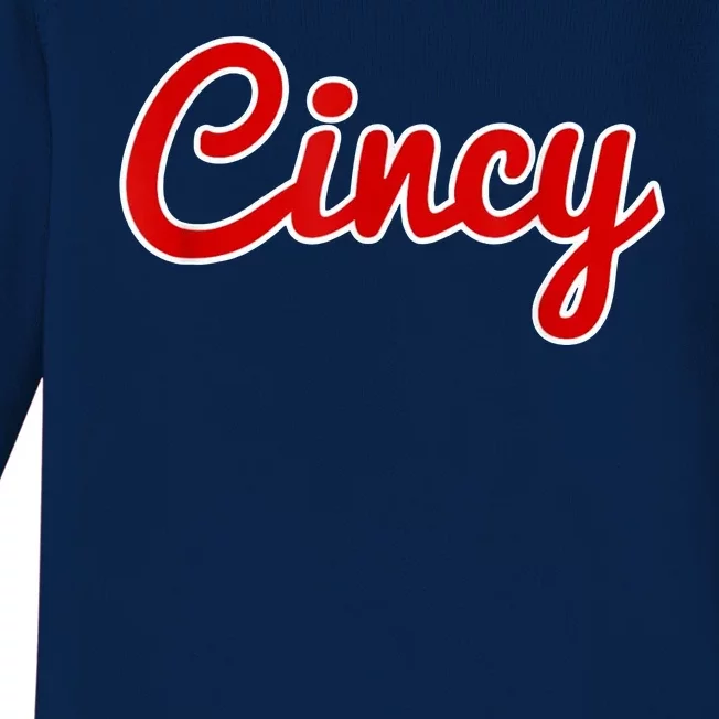 Cincy Cincinnati Baby Long Sleeve Bodysuit