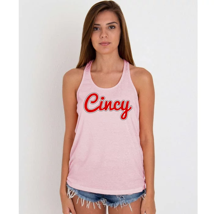 Cincy Cincinnati Women's Knotted Racerback Tank