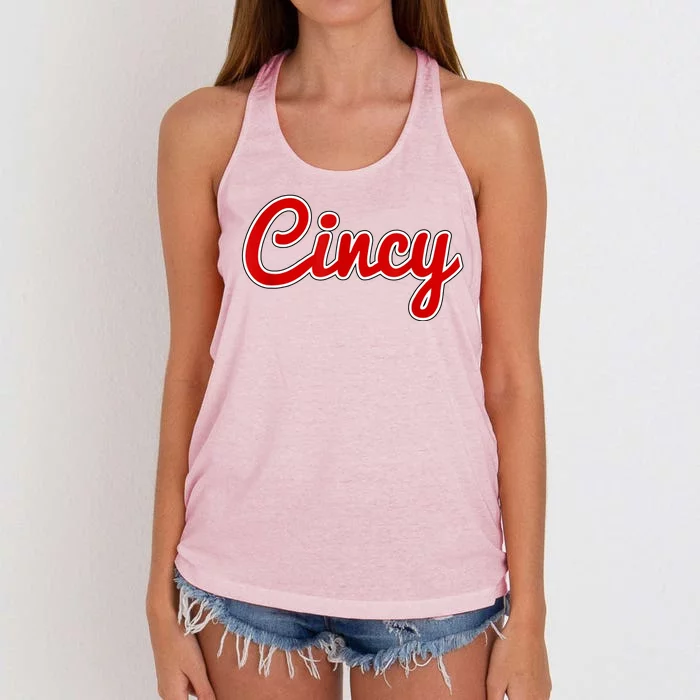 Cincy Cincinnati Women's Knotted Racerback Tank