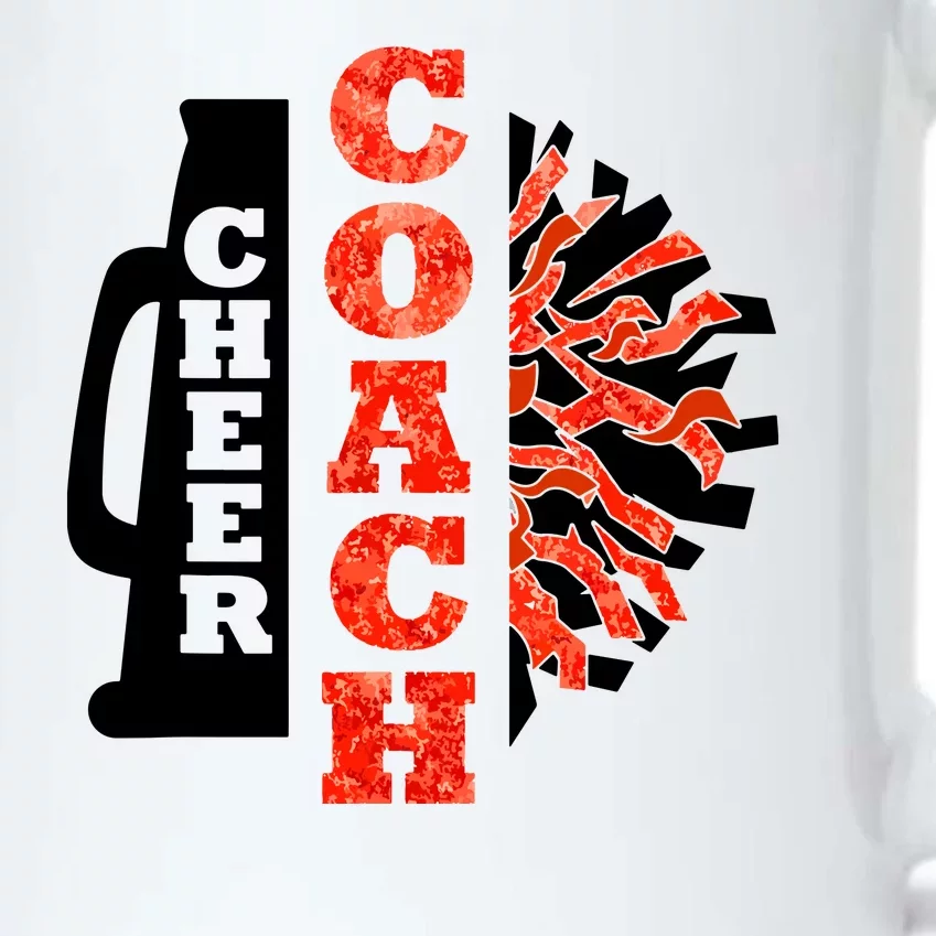 Cheer Coach Cheerleader Megaphone Pom Pom Black Color Changing Mug