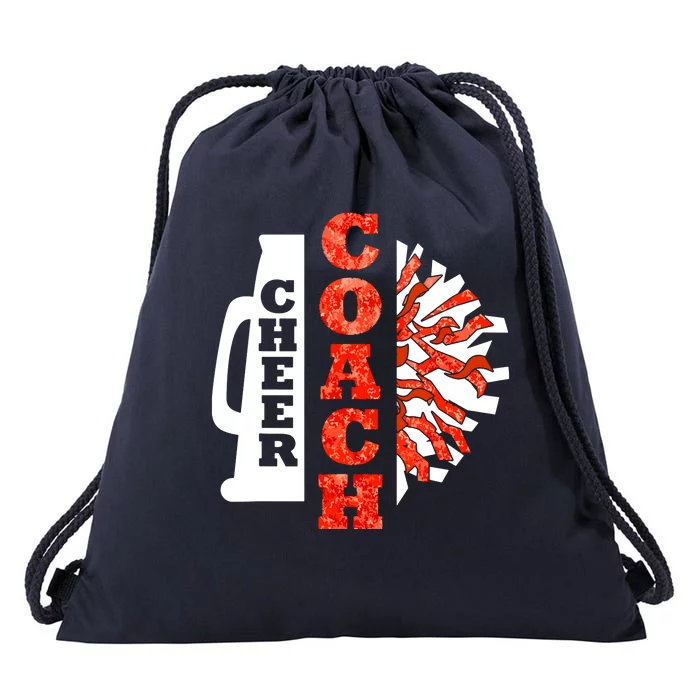 Cheer Coach Cheerleader Megaphone Pom Pom Drawstring Bag