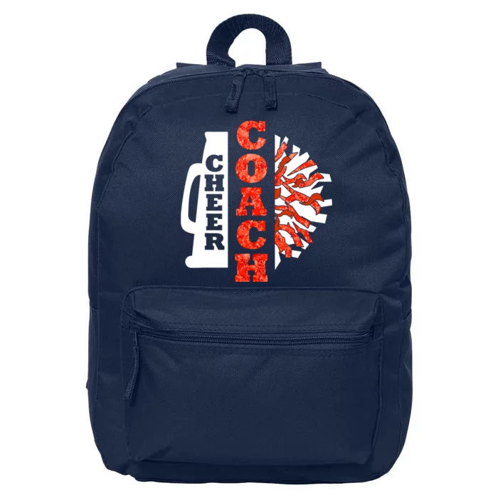 Cheer Coach Cheerleader Megaphone Pom Pom 16 in Basic Backpack