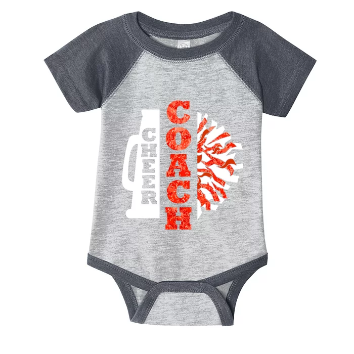 Cheer Coach Cheerleader Megaphone Pom Pom Infant Baby Jersey Bodysuit