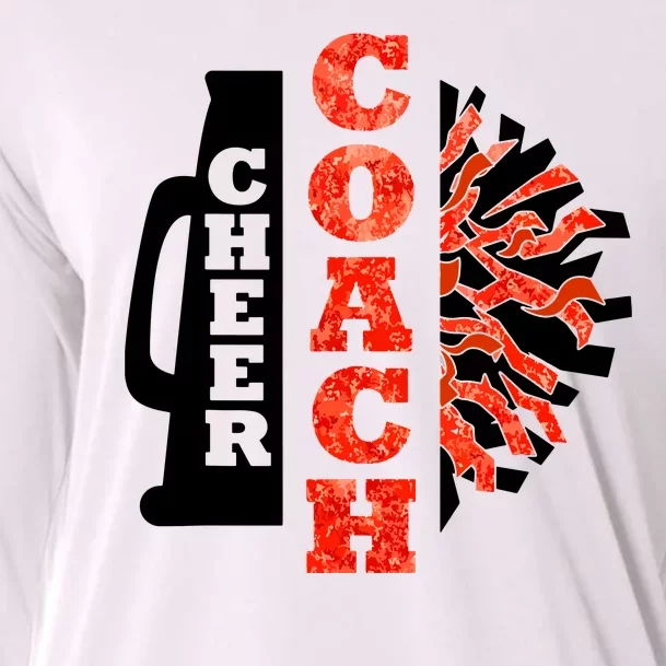 Cheer Coach Cheerleader Megaphone Pom Pom Cooling Performance Long Sleeve Crew