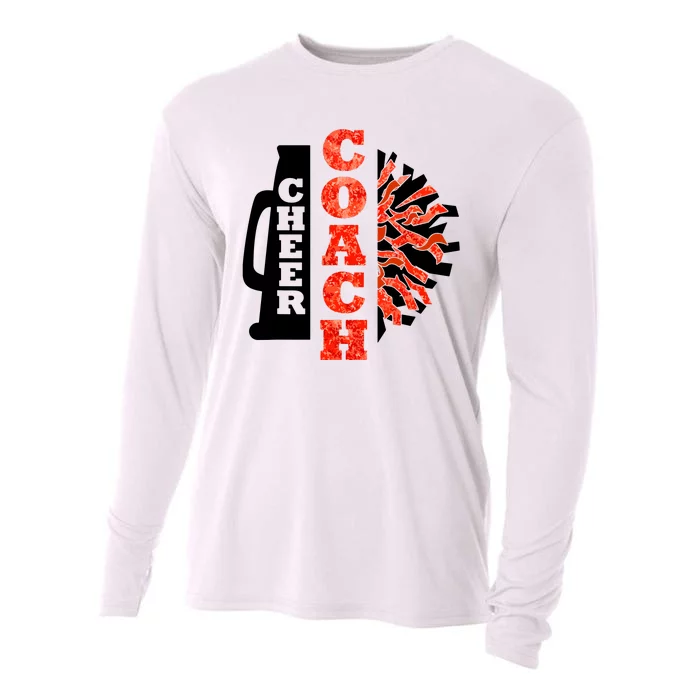 Cheer Coach Cheerleader Megaphone Pom Pom Cooling Performance Long Sleeve Crew