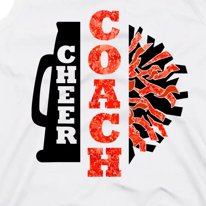 Cheer Coach Cheerleader Megaphone Pom Pom Tank Top