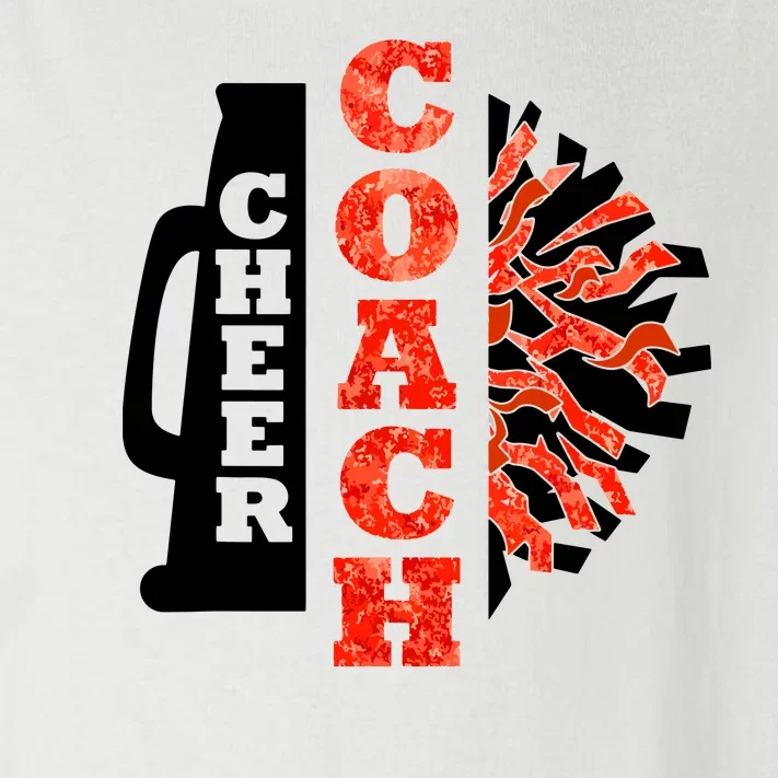 Cheer Coach Cheerleader Megaphone Pom Pom Toddler Long Sleeve Shirt