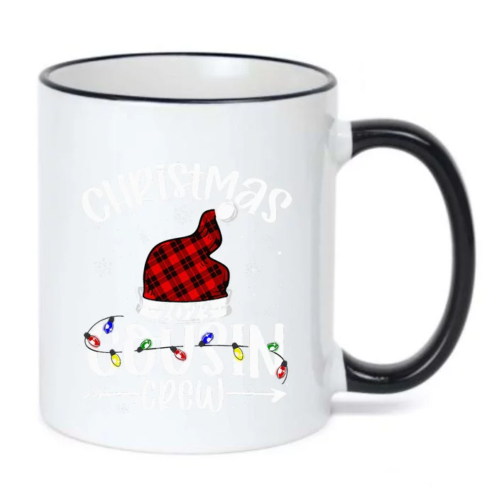 Christmas Cousin Crew Funny Red Plaid Matching Pajama Black Color Changing Mug