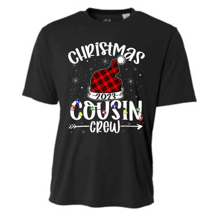 Christmas Cousin Crew Funny Red Plaid Matching Pajama Cooling Performance Crew T-Shirt