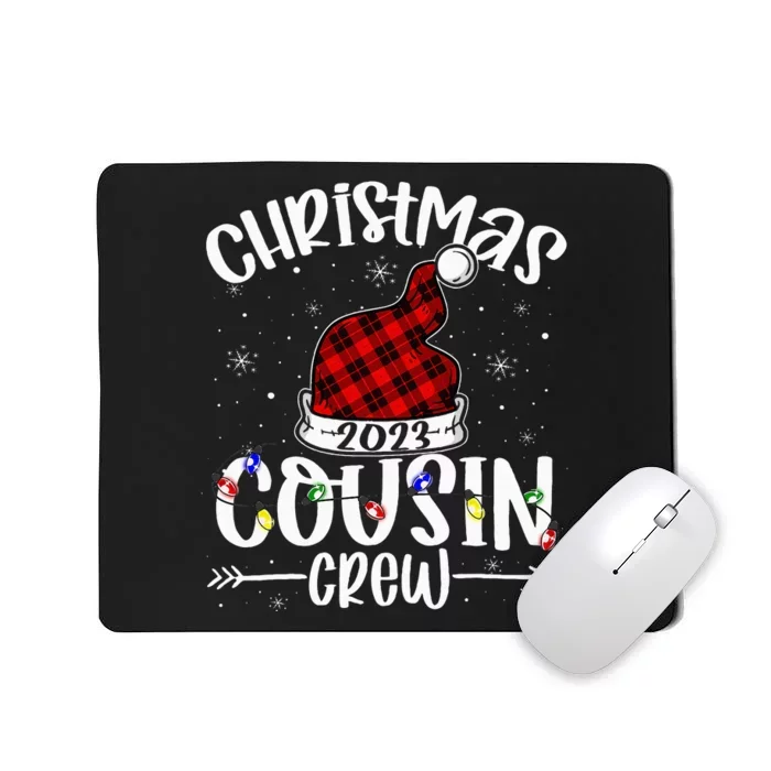 Christmas Cousin Crew Funny Red Plaid Matching Pajama Mousepad