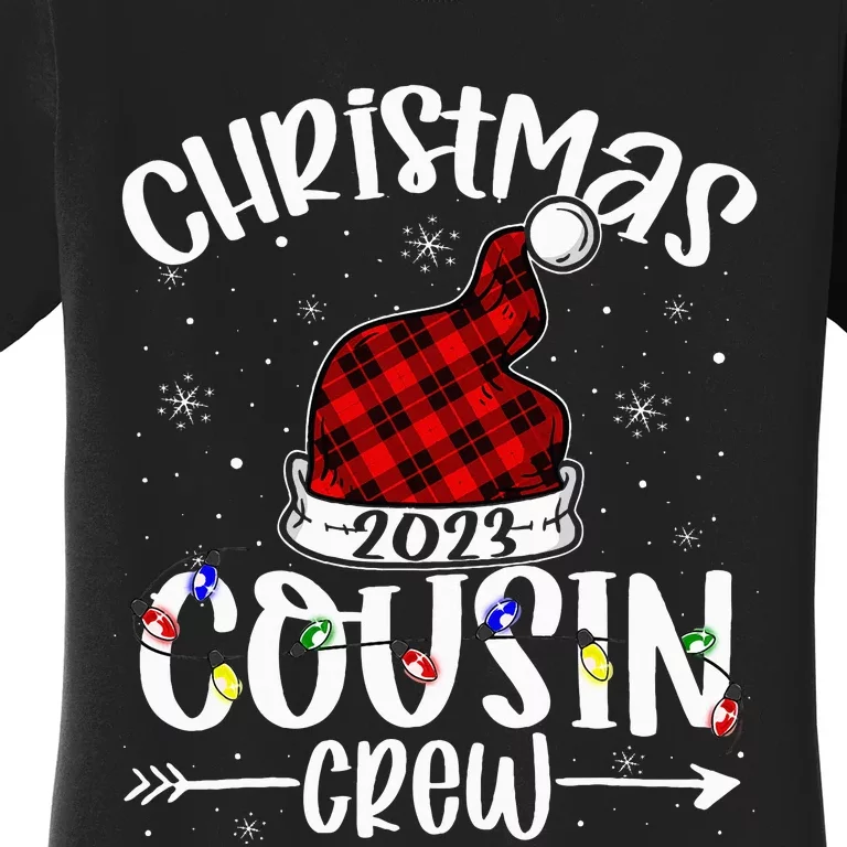 Christmas Cousin Crew Funny Red Plaid Matching Pajama Women's T-Shirt