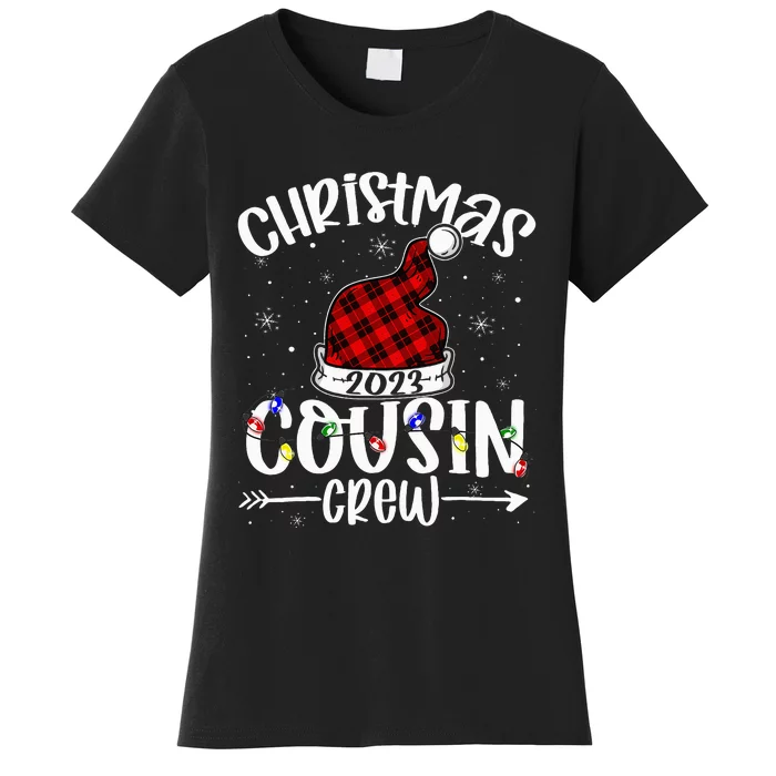 Christmas Cousin Crew Funny Red Plaid Matching Pajama Women's T-Shirt