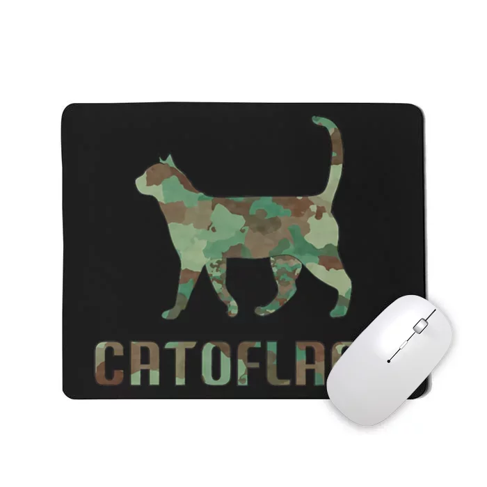 Camo Cat Catoflage Funny Cat Lover Cute Kitten Meow Cats Mousepad