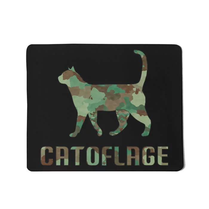 Camo Cat Catoflage Funny Cat Lover Cute Kitten Meow Cats Mousepad