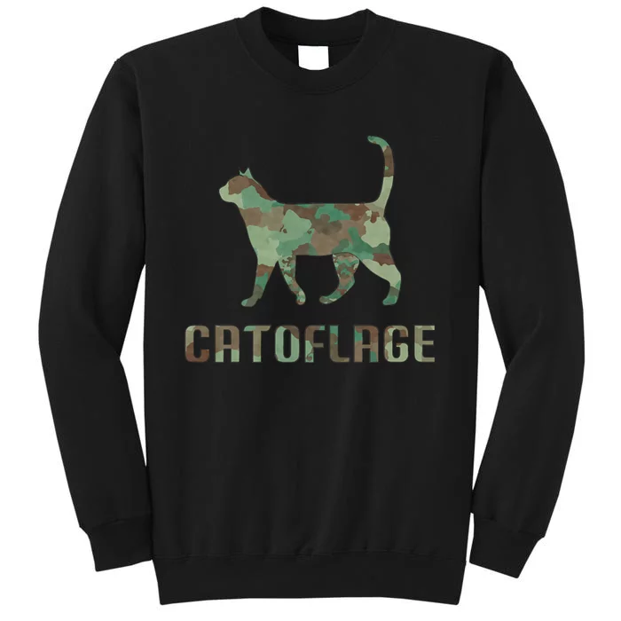 Camo Cat Catoflage Funny Cat Lover Cute Kitten Meow Cats Tall Sweatshirt