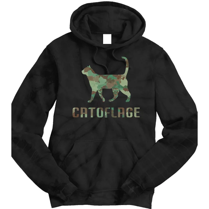 Camo Cat Catoflage Funny Cat Lover Cute Kitten Meow Cats Tie Dye Hoodie