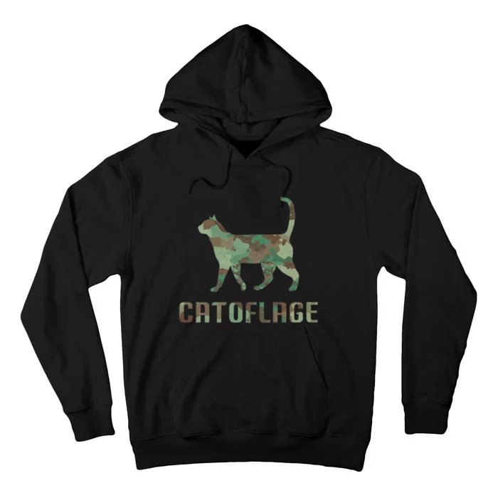 Camo Cat Catoflage Funny Cat Lover Cute Kitten Meow Cats Tall Hoodie