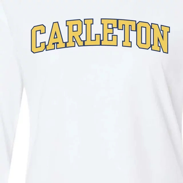 Carleton College Womens Cotton Relaxed Long Sleeve T-Shirt