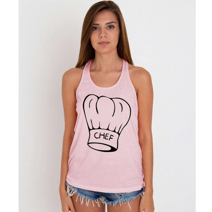 Chef Culinary Cooking Food Chefs Hat Sous Chefs Gift Women's Knotted Racerback Tank