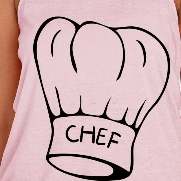 Chef Culinary Cooking Food Chefs Hat Sous Chefs Gift Women's Knotted Racerback Tank