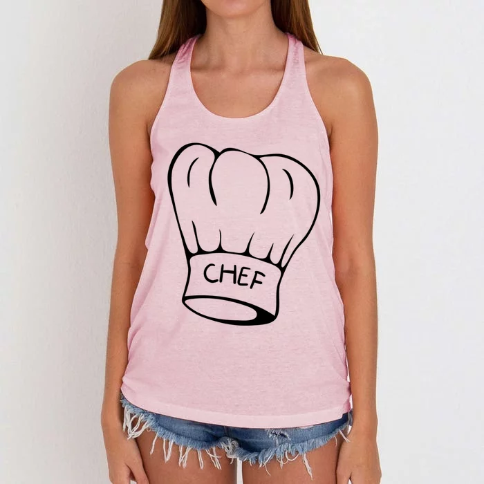 Chef Culinary Cooking Food Chefs Hat Sous Chefs Gift Women's Knotted Racerback Tank