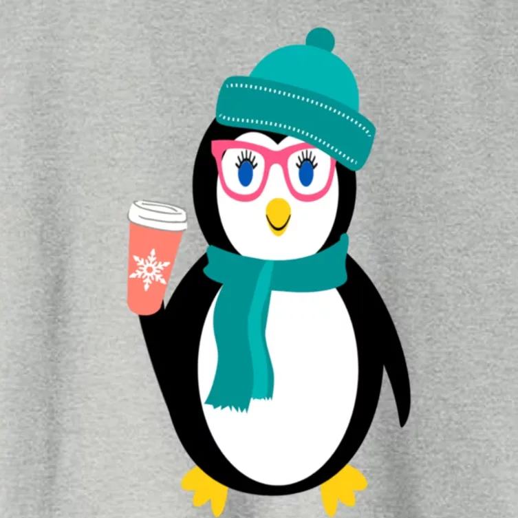 Cute Chillin Christmas Holiday Gift For Penguin Lovers Gift Women's Crop Top Tee