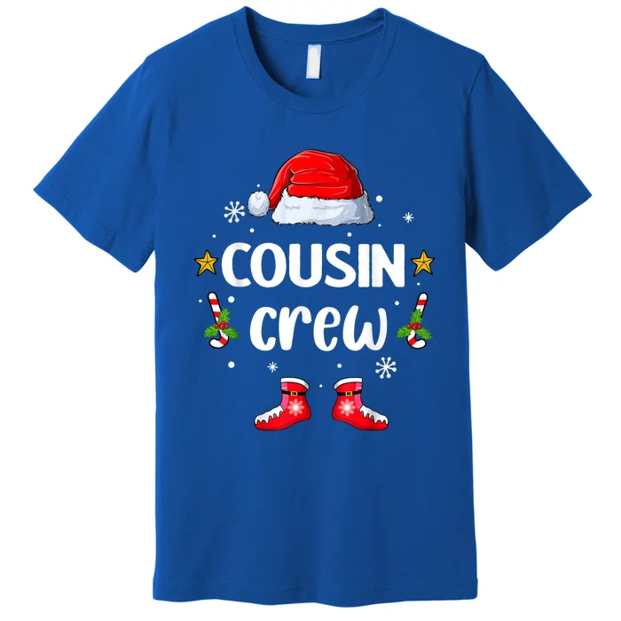 Cousin Crew Christmas Family Squad Naughty Matching Santa Great Gift Premium T-Shirt