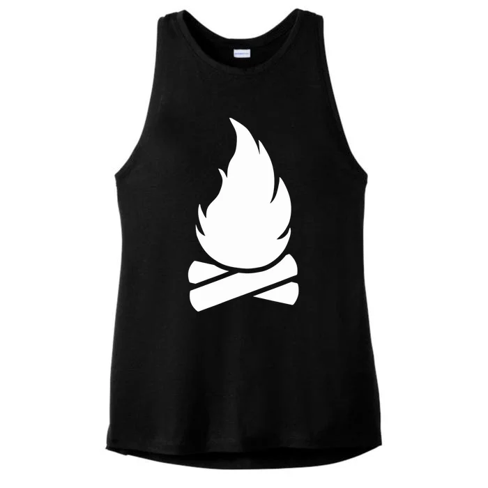 Camping Campfire Ladies Tri-Blend Wicking Tank