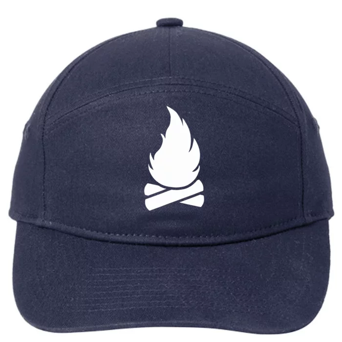 Camping Campfire 7-Panel Snapback Hat