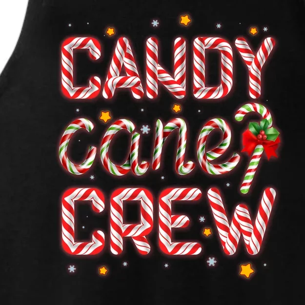 Cute Christmas Candy Cane Crew Matching Shirts Ladies Tri-Blend Wicking Tank