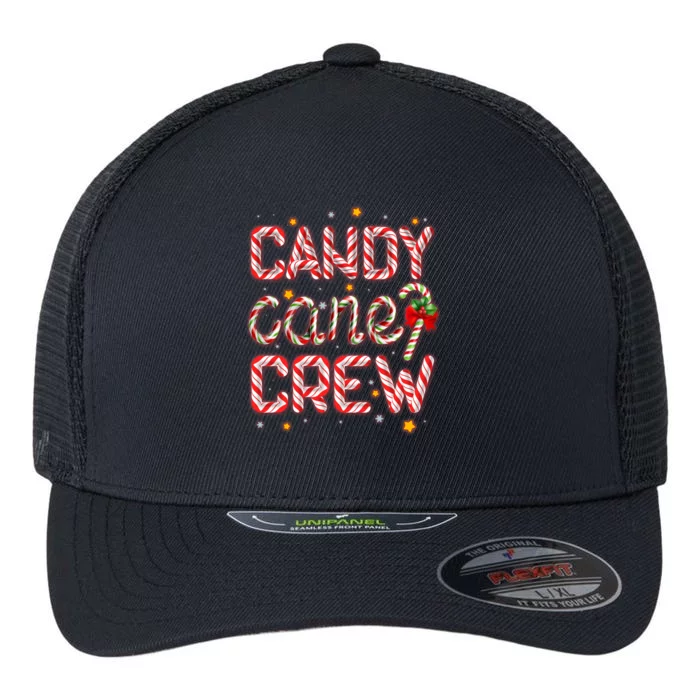 Cute Christmas Candy Cane Crew Matching Shirts Flexfit Unipanel Trucker Cap