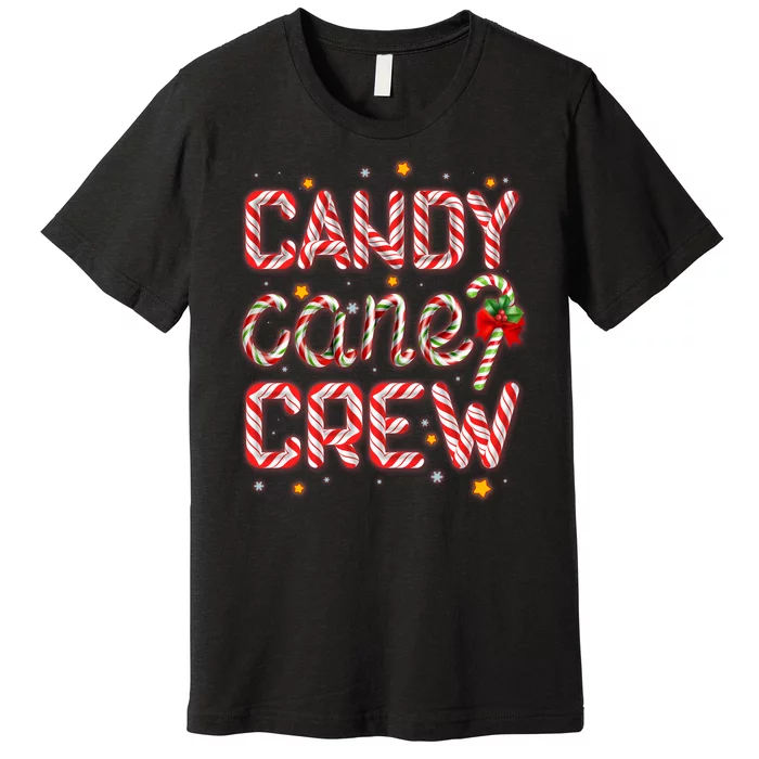 Cute Christmas Candy Cane Crew Matching Shirts Premium T-Shirt