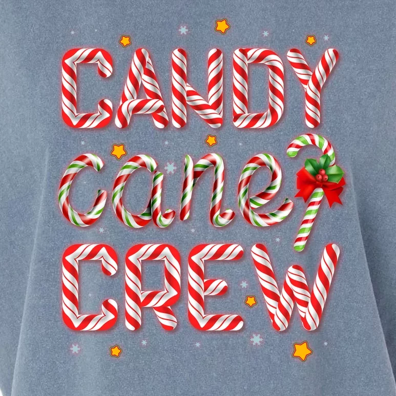 Cute Christmas Candy Cane Crew Matching Shirts Garment-Dyed Women's Muscle Tee